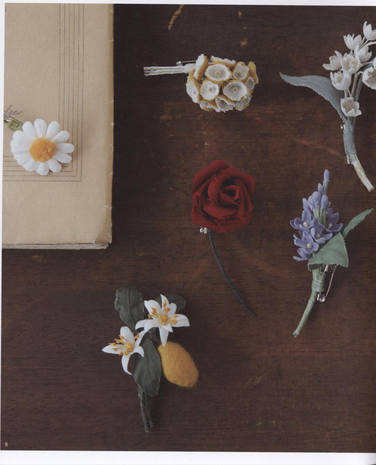 Cute Cloth Flower Corsage by Hiromi Fujimoto